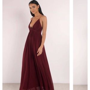 v neck maxi dress